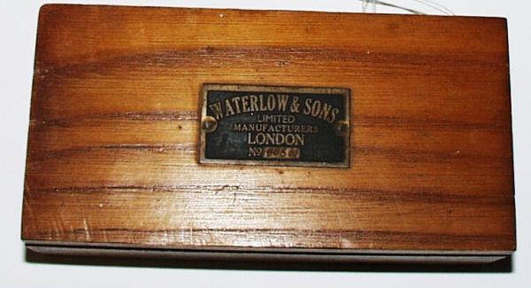 DATE STAMPS, in wooden box