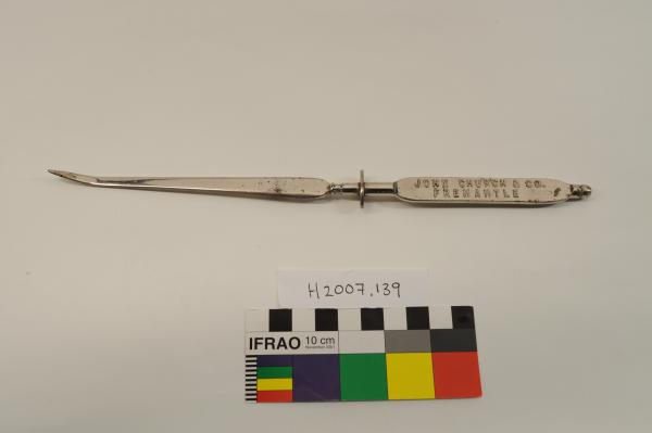 LETTER OPENER, 'JOHN CHURCH & Co. Fremantle'