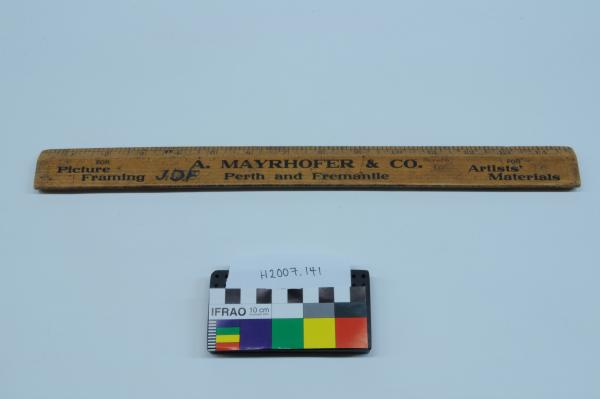 RULER, Wooden, 15 inches, ‘A.MAYRHOFER & CO.’