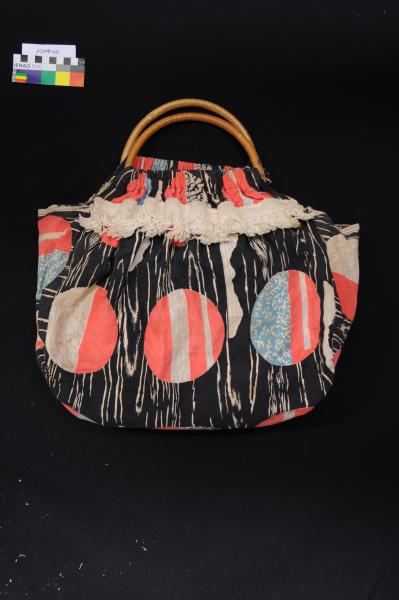 BAG, shopping, cotton, cane handles, 1954-55