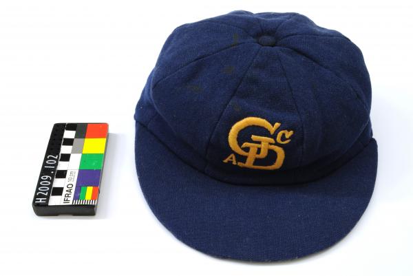 CRICKET CAP, 'GDCA', blue woollen