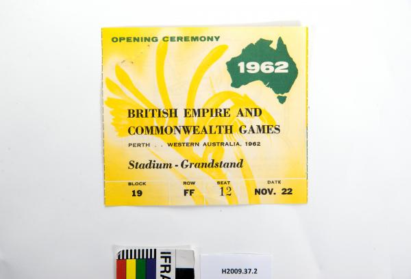FOLDER and TICKETS, x7, VIIth British Empire & Commonwealth Games, Perth, 1962