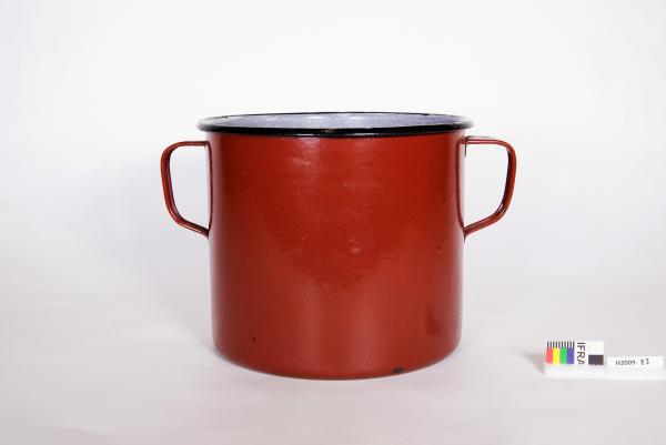 COOKING POT, red enamel