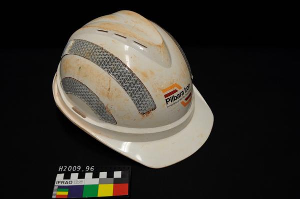 HARD HAT, white plastic, 'Pilbara Iron'