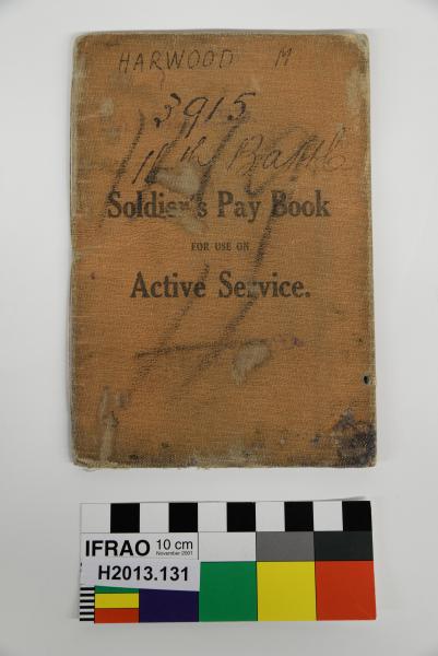 SOLDIER’S PAY BOOK, AIF, WWI, ‘HARWOOD M/ 3195/ 11th Battl', 1915?