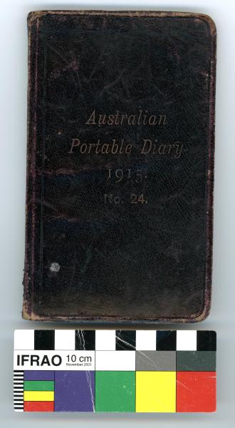DIARY, Australian portable, No. 24, 1915, Gallipoli, Frank J. Anderson