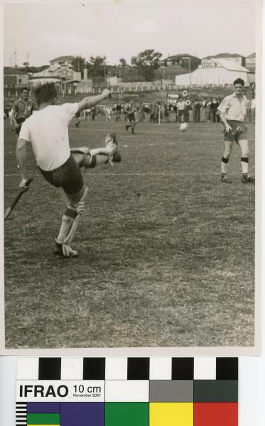 PHOTOGRAPH, b&w, hockey, Perth vs Cricketers, Royal Showgrounds, 1950