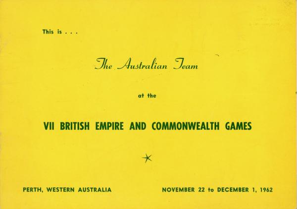 BOOKLET, x2,  Australian team, 1962 British Empire and Commonwealth Games, Perth