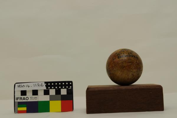 BALL, lacrosse, mounted, signed, 1935