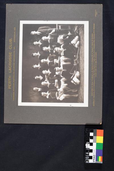 PHOTOGRAPH, b&w, 'PERTH LACROSSE CLUB/PREMIERS/WESTERN AUSTRALIAN LACROSSE ASSOCIATION, 1921, RUNNERS-UP 1922'