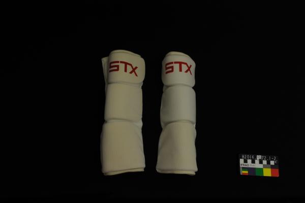 ARM PADS, x2, lacrosse, white, 'STX', 1980s