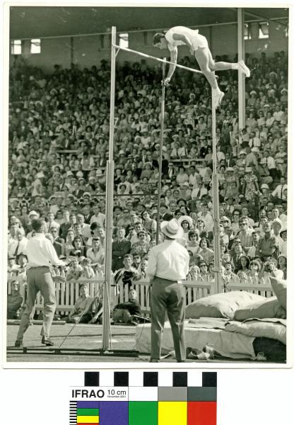 PHOTOGRAPH, b&w, athletics, pole vault, Trevor Bickle