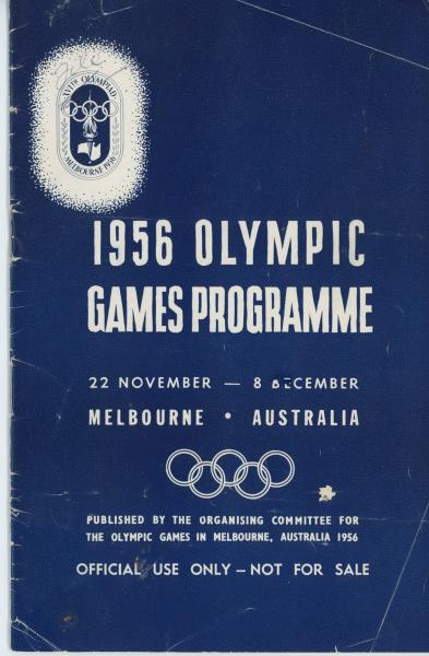 PROGRAMME, official use, 1956 Melbourne Olympic Games