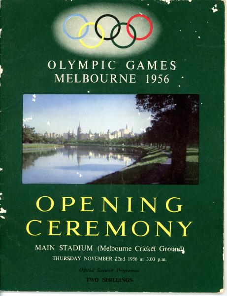 PROGRAMME, Opening Ceremony, 1956 Melbourne Olympic Games