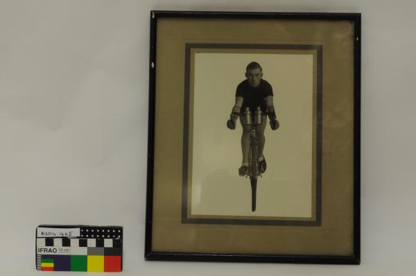 PHOTOGRAPH, framed, b&w, cycling