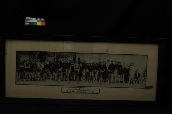 PHOTOGRAPH, cycling, framed, b&w, Fremantle Bicycle Club, 50 Mile Road Race, 1923