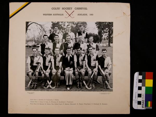 PHOTOGRAPH, b&w, WA Colts Men's Hockey Team, Adelaide, 1953
