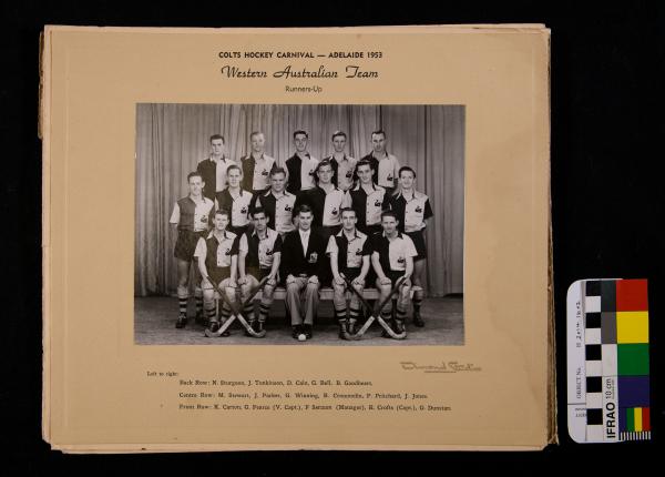 PHOTOGRAPH, b&w, WA Colts Men's Hockey Team, Adelaide, 1953