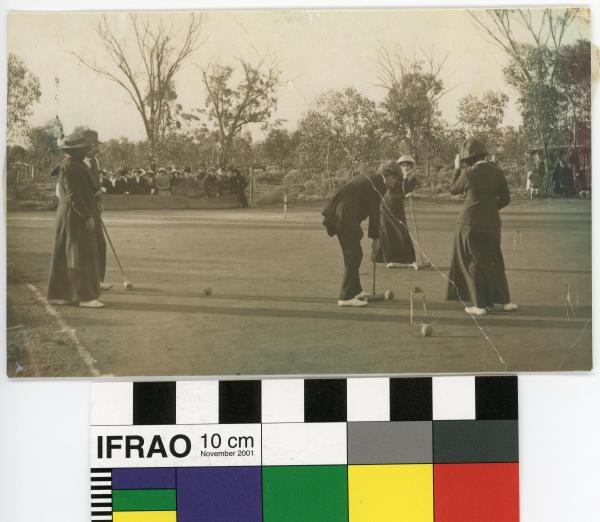 PHOTOGRAPH, b&w, croquet, Norseman Croquet Club, 1917