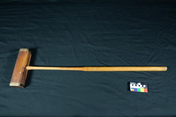 MALLET, croquet, wooden, long handle