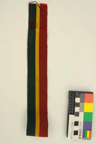 HAT BAND, x2, football, red/yellow/green stripe, 1908-1914