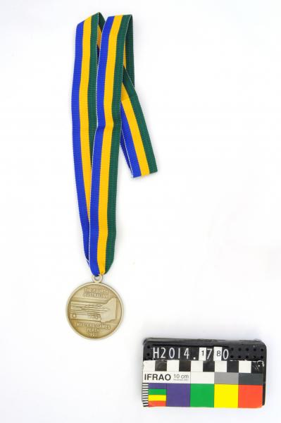 MEDAL, silver with ribbon, commemorative, Master Games Perth, ‘THE FOURTH/ AUSTRALIAN MASTERS GAMES/PERTH/ 1993'