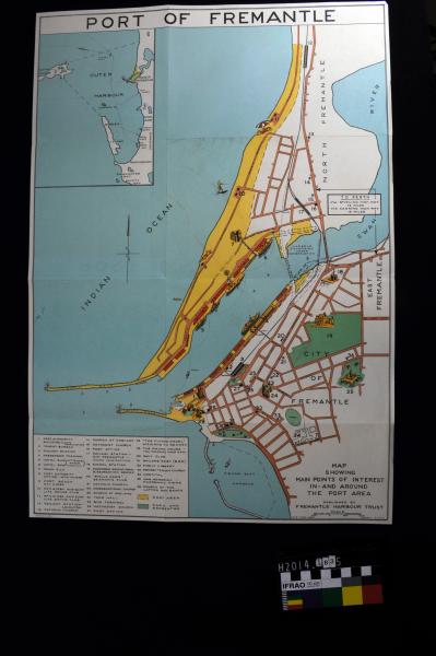 MAP, 1962 Perth British Empire & Commonwealth Games, 'MAIN POINTS OF INTEREST IN-AND AROUND Port of Fremantle', 1962