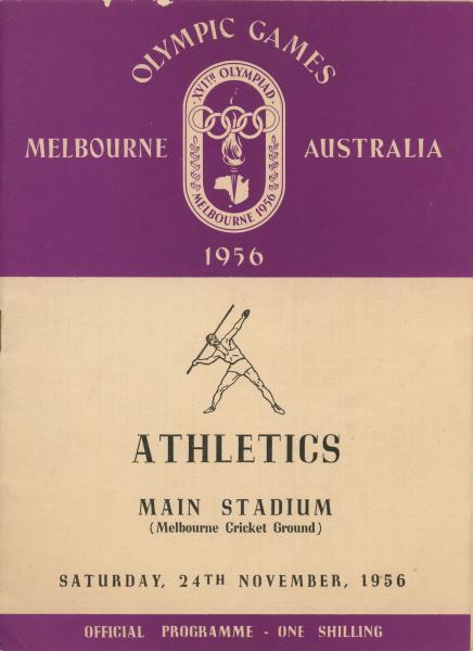 PROGRAMME, athletics, 1956 Melbourne Olympic Games, 24 November