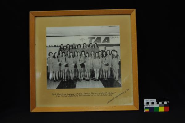 PHOTOGRAPH, framed, b&w, WA Rhythmic Teams, TAA,  October 1972