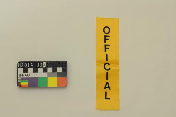 RIBBON, swimming, identification, 'OFFICIAL'