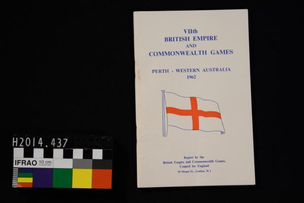 BOOKLET,  'Report by the/ British Empire and Commonwealth Games,/ Council for England', VIIth British Empire & Commonwealth Games, Perth, 1962