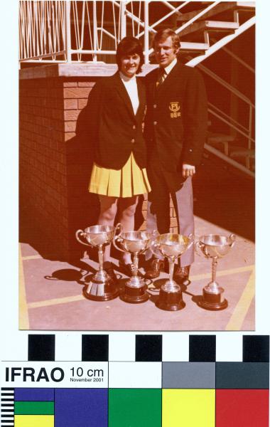 PHOTOGRAPH, colour, badminton, Kay Terry & Chris Hardwick, 1964