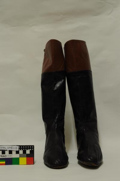 BOOTS, galloping, pair, black/brown, Frank Treen, Perth Cup 1948