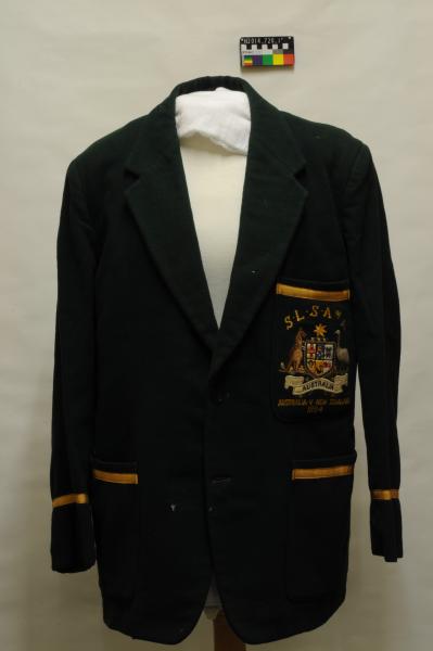 BLAZER, surf lifesaving, green, Australia V New Zealand, Don Morrison, 1954