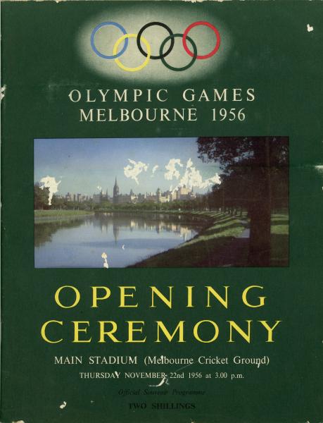 PROGRAMME, Opening Ceremony, 1956 Melbourne Olympic Games