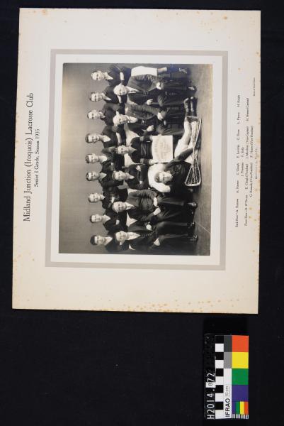 PHOTOGRAPH, b&w, mounted, Midland Junction Lacrosse Club, 1935