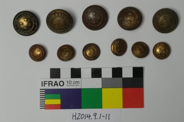 BUTTONS, brass, ‘universal’ pattern, New Zealand Army