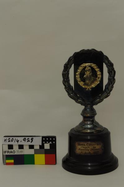 TROPHY, lawn bowls, Edna Cheffins, 1965