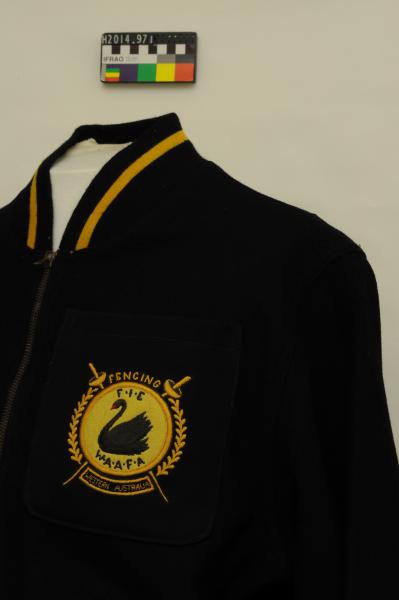 JACKET, fencing, warm-up, black and gold, WA