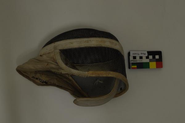 HELMET, fencing, full face guard, metal mesh, 'P.I. WILLIAMS W.A', c1950s