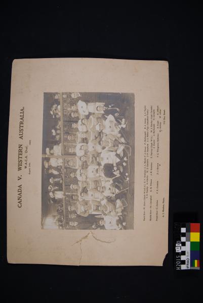 PHOTOGRAPH, b&w, lacrosse, mounted, 'CANADA V. WESTERN AUSTRALIA', WACA Oval, 24 August 1907