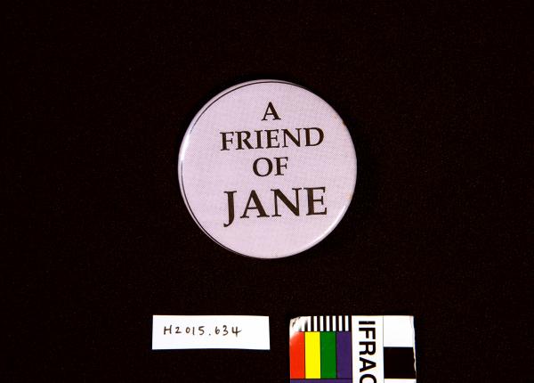 BUTTON BADGE, 'A FRIEND OF JANE'