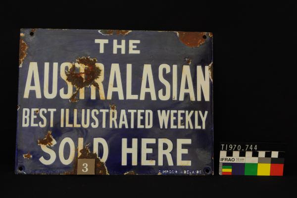 ADVERTISING SIGN, "THE AUSTRALASIAN"