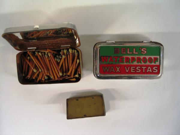 TIN OF WAX MATCHES -2-