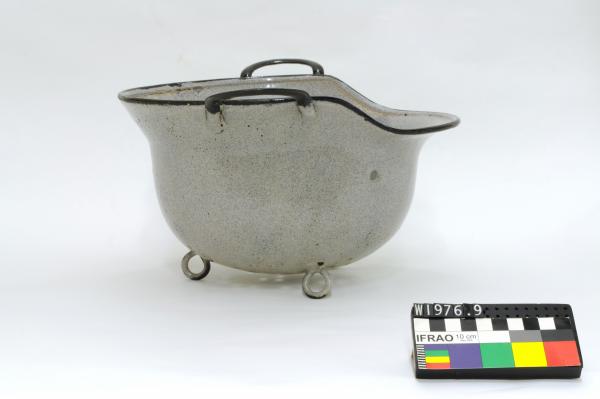 COLANDER, from German helmet, tin, c1942