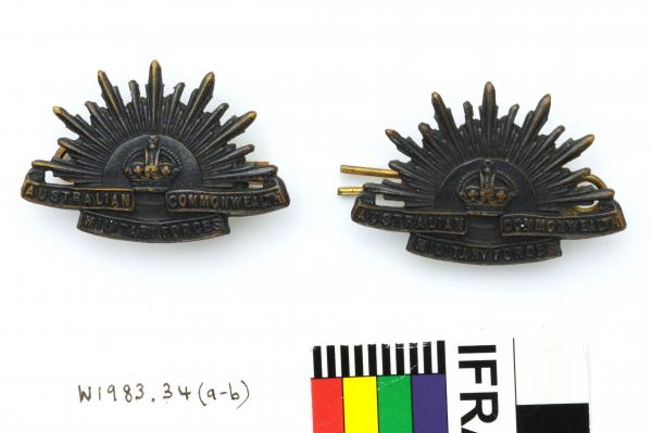 A.I.F. COLLAR BADGES - 2