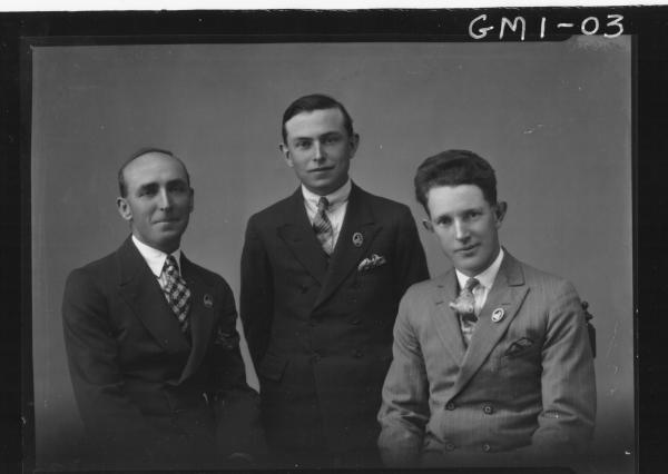 Three men in suits, H/S.