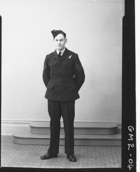 Portrait of man in airforce uniform, F/L,'James'.