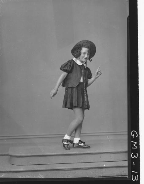 Portrait of girl in dance costume, F/L, 'Jerrard'/'Jerard?'