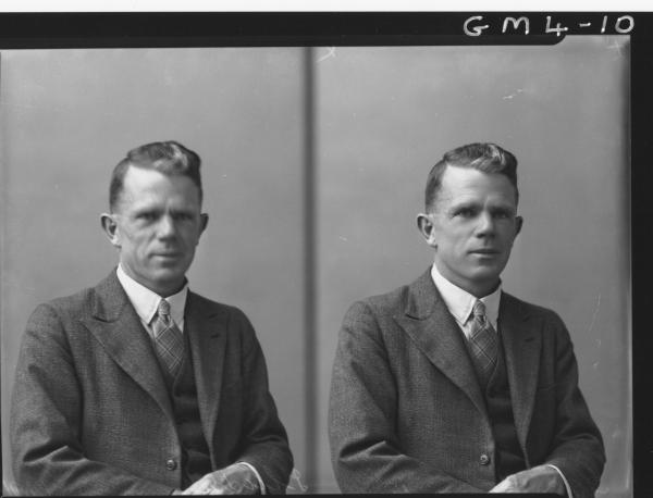 Two portrait poses of a man, H/S Illidge.